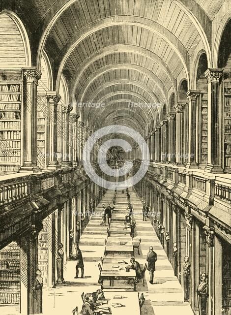 'Interior of the Library, Trinity College', 1898. Creator: Unknown.