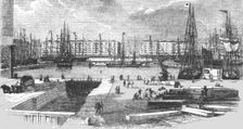 Interior of the London Docks 1854. Creator: Unknown