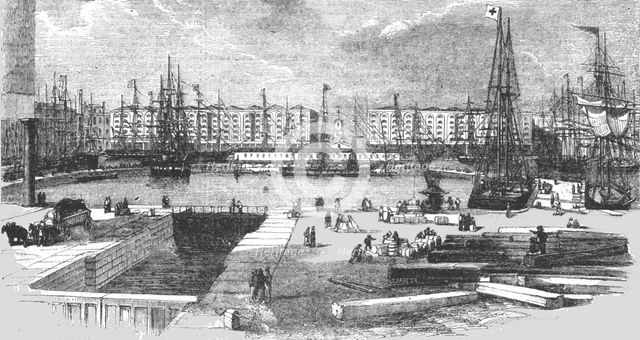 'Interior of the London Docks', 1854. Creator: Unknown.