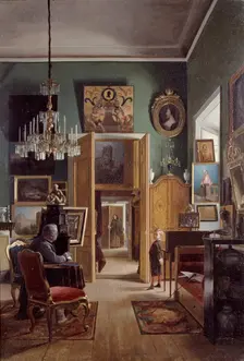 Interior of the Painter's Home in Stockholm, 1867. Creator: Karl Stefan Bennet