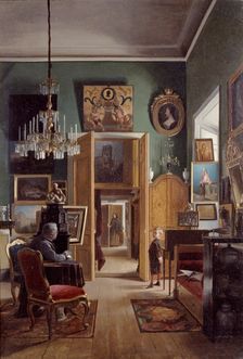 Interior of the Painter's Home in Stockholm, 1867. Creator: Karl Stefan Bennet