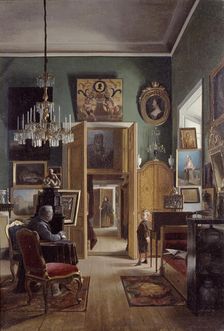 Interior of the Painter's Home in Stockholm, 1867. Creator: Karl Stefan Bennet