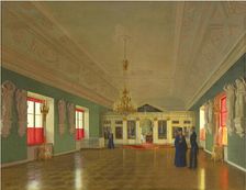 Interior of the Palace Church of St. Alexander Nevsky, Anichkov Palace, Saint Petersburg, 1850. Creator: Tutukin, Pyotr Vasilyevich (1819-1900)