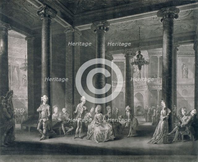 Interior of the Pantheon, Oxford Street, Westminster, London, 1772. Artist: Richard Earlom
