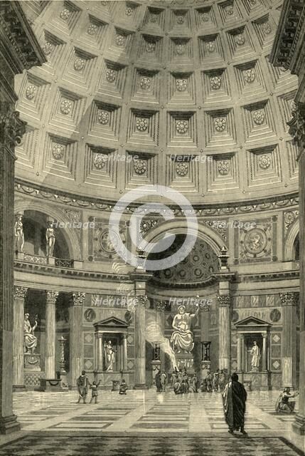 'Interior of the Pantheon at Rome (restored)', 1890.   Creator: Unknown.