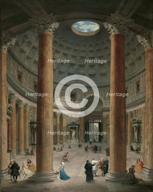 Interior of the Pantheon, Rome, 1735.