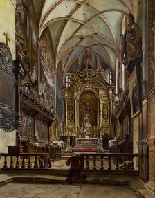 Interior of the Parish Church in Krosno, 1877. Creator: Aleksander Gryglewski