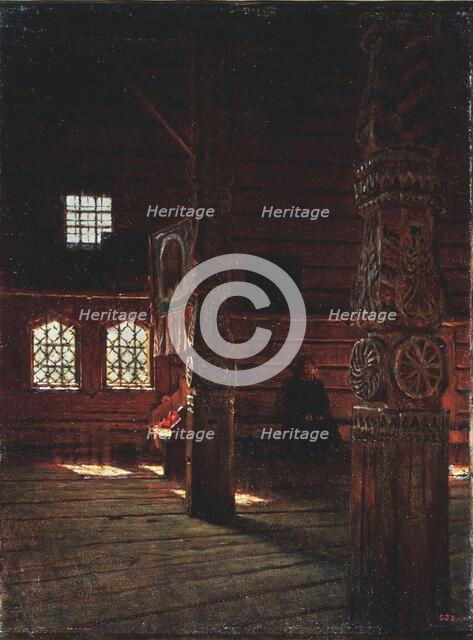Interior of the Peter and Paul Church in Puchug, 1894. Artist: Vereshchagin, Vasili Vasilyevich (1842-1904)