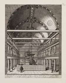 Interior of the Portuguese Synagogue in Amsterdam. Artist: Veenhuysen, Jan (active 1656-1685)