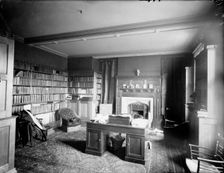 Interior of the Principal's Library at Mansfield College, Oxford, Oxfordshire, c1860-c1922. Artist: Henry Taunt