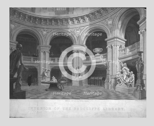 'Interior of the Radcliffe Library', 1835.  Creator: John Henry Le Keux.