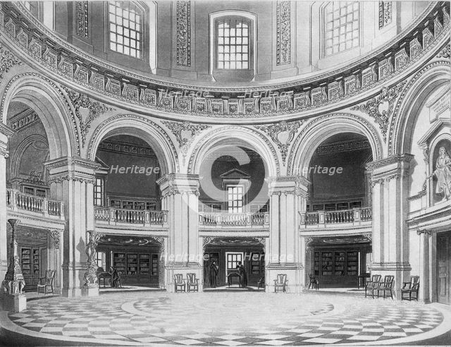 Interior of the Radcliffe Library, c1813.  Creator: J Bluck.