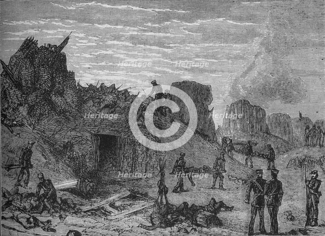 'Interior of the Redan after its Capture', c1880. Artist: Unknown.