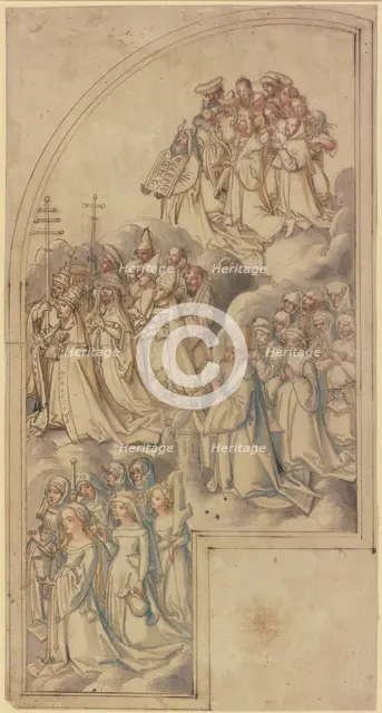 Interior of the right wing of an All Saints' altarpiece, 1511. Creator: Circle of Hans Holbein the Elder.