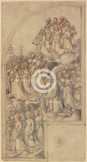Interior of the right wing of an All Saints' altarpiece, 1511. Creator: Circle of Hans Holbein the Elder.