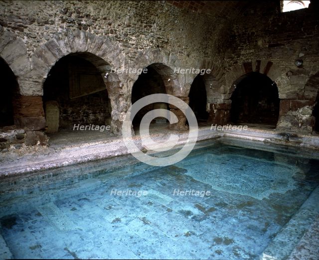 Interior of the Roman Baths of Caldes de Montbui.