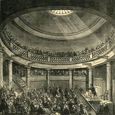 Interior of the Rotunda, Blackfriars Road, in 1820 (c1878). Creator: Unknown