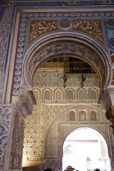 Interior of the Royal Alcazar of Seville, the royal palace prevously a citadel, Spain, 2023. Creator: Ethel Davies