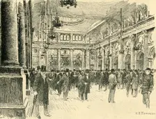 Interior of the Royal Exchange, Manchester c1900. Creator: H. E. Tidmarsh