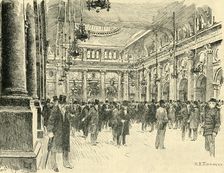 Interior of the Royal Exchange, Manchester c1900. Creator: H. E. Tidmarsh