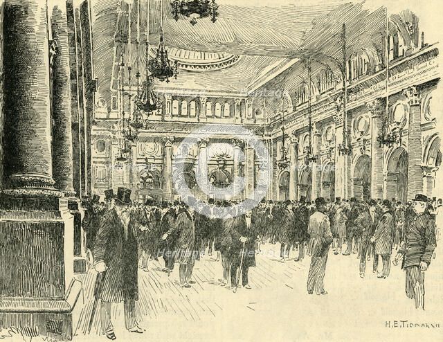 'Interior of the Royal Exchange, Manchester', c1900. Creator: H. E. Tidmarsh.