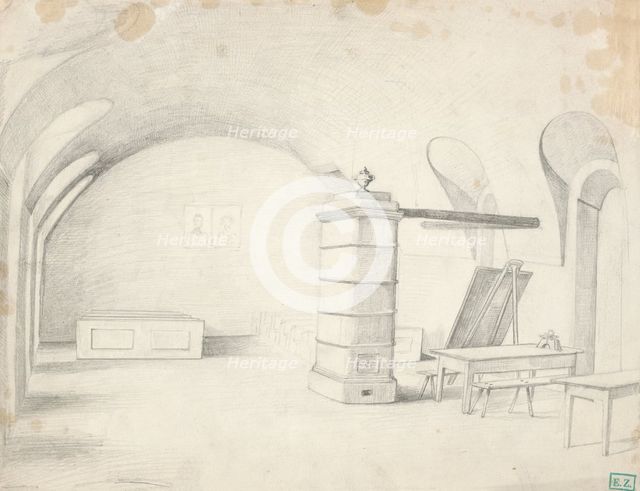 Interior of the studio, around 1850. Creator: Vojtech Klimkovic.