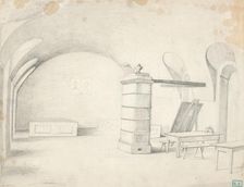 Interior of the studio, around 1850. Creator: Vojtech Klimkovic