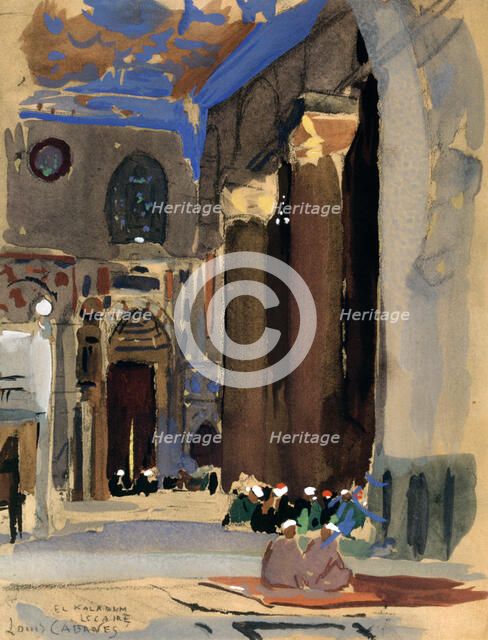 Interior of the Sultan Kalaoun Mosque, Cairo, Egypt, 1928. Artist: Louis Cabanes