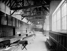 Interior of the schoolroom, Radley College, Radley, Oxfordshire, c1860-c1922. Artist: Henry Taunt