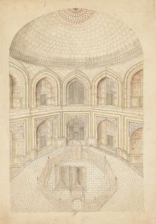 Interior of the Taj Mahal Mausoleum, early 19th century. Creator: Unknown
