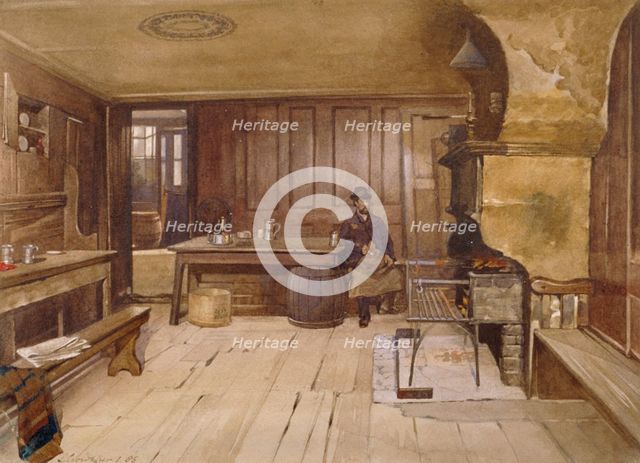 Interior of the tap room in the Sieve public house, Church Street, Minories, London, 1885. Artist: John Crowther