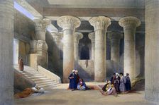 Interior of the Temple at Esna, Upper Egypt 1838. Artist: David Roberts