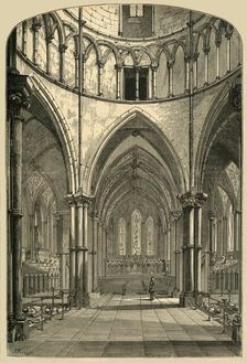 Interior of the Temple Church, 1870 (1897). Creator: Unknown