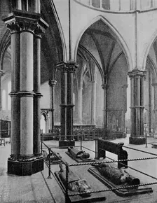 Interior of the Temple Church, City of London, c1905 (1906). Artist: Photochrom Co Ltd of London