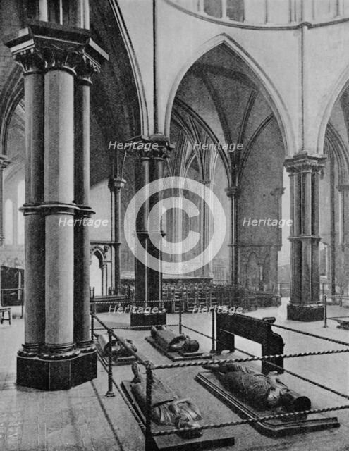 Interior of the Temple Church, City of London, c1905 (1906). Artist: Photochrom Co Ltd of London.