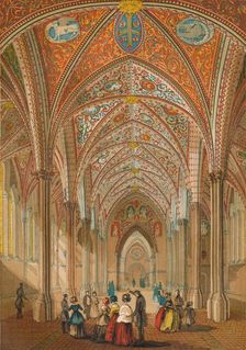 Interior of the Temple Church c1845, (1864)