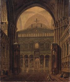 Interior of the Temple in Jerusalem, 1821. Artist: Vorobyev, Maxim Nikiphorovich (1787-1855)