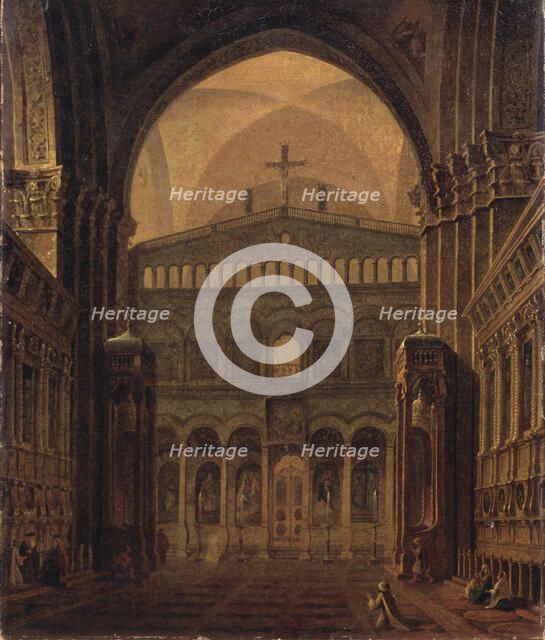 Interior of the Temple in Jerusalem, 1821. Artist: Vorobyev, Maxim Nikiphorovich (1787-1855)