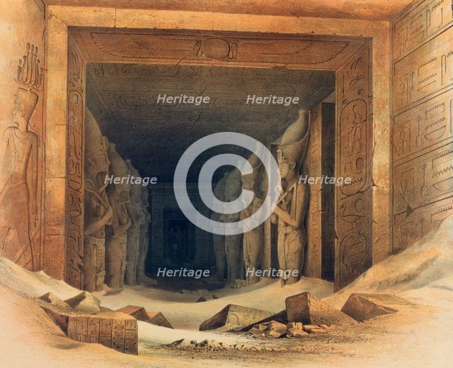 'Interior of the Temple of Abou Simbel', Egypt, 1842-1845. Artist: E Weidenbach