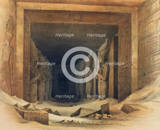 'Interior of the Temple of Abou Simbel', Egypt, 1842-1845. Artist: E Weidenbach