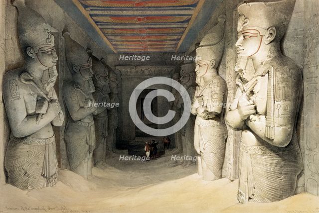 'Interior of the Temple of Abu Simbel', Nubia, Egypt, c1845. Creator: David Roberts.