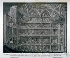 Interior of the Theatre Royal, Drury Lane, 1810. Artist: Thomas Dale