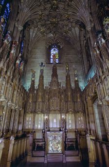 Interior of the Thistle Chapel, St Giles Cathedral, Edinburgh, Scotland. Artist: Tony Evans