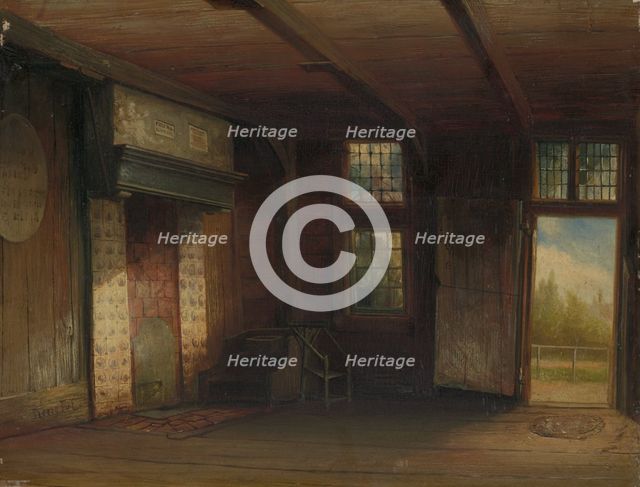 Interior of the Tsar Peter House in Zaandam, 1851.  Creator: Pierre Henri Tetar Van Elven.