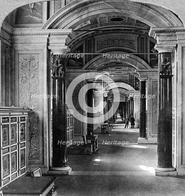 Interior of the Vatican Library, Rome, Italy.Artist: Underwood & Underwood