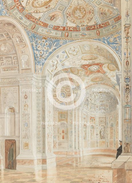 Interior of the Villa Madama with decorations by Giulio Romano and Baldassare Peruzzi, 1897. Creator: Oerley, Robert (1876-1945).