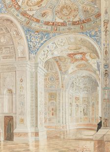 Interior of the Villa Madama with decorations by Giulio Romano and Baldassare Peruzzi, 1897. Creator: Oerley, Robert (1876-1945)