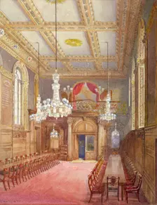 Interior of the Vintners Hall, Upper Thames Street, London, 1888. Artist: John Crowther