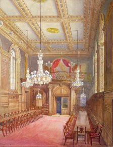Interior of the Vintners Hall, Upper Thames Street, London, 1888. Artist: John Crowther