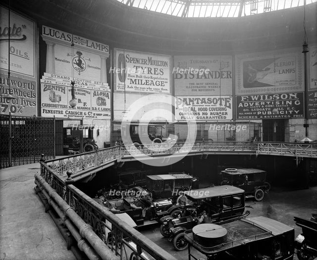 Interior of the Wolseley Tool & Motor Car Co Garage, Westminster, London, 1913. Artist: Bedford Lemere and Company